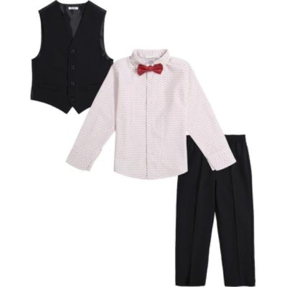 Calvin Klein Little Boys Stretch Performance
Vest, Pants, Shirt Bow Tie, suit 6 - Picture 3 of 7